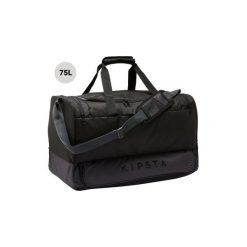 TORBA SPORTOWA Hardcase 75 litrów. Czarne torby męskie sportowe KIPSTA, bez wzorów, z poliesteru, sportowe. Za 99,99 zł.