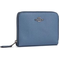 Mały Portfel Damski COACH - Crsgn Zp Arnd Wall 29677 Stone Blue. Niebieskie portfele damskie Coach, bez wzorów, ze skóry. Za 399,00 zł.