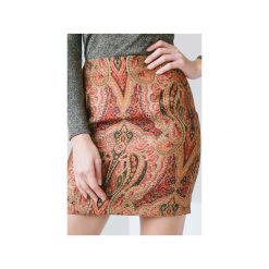 CEGLASTA SPÓDNICA Z ŻAKARDU. Białe spódniczki marki Klaudyna cerklewicz fashion, na co dzień, na lato, xs, casualowe. Za 269,00 zł.