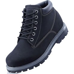 Kozaki sznurowane Sneakers bonprix czarny. Czarne półbuty męskie bonprix, bez wzorów, na sznurówki. Za 139,99 zł.