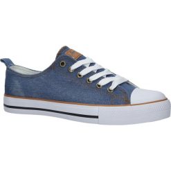 Niebieskie trampki jeansowe sznurowane american lh-18-dsln-3/4. Niebieskie trampki i tenisówki damskie American, bez wzorów, z jeansu, na sznurówki. Za 69,99 zł.