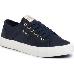 Tenisówki GANT - Pinestreet 20539516 Marine G69. Niebieskie półbuty damskie GANT, bez wzorów, z gumy, bez zapięcia. W wyprzedaży za 239,00 zł.