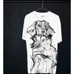 Hovawart t-shirt man. T-shirty męskie Pakamera, m, bez wzorów, z wiskozy, klasyczne, z klasycznym kołnierzykiem. Za 129,00 zł.
