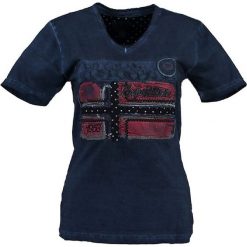 T-shirty damskie: Koszulka „Jarlotte” w kolorze granatowym