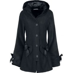 Poizen Industries Alison Coat Płaszcz damski czarny. Czarne płaszcze damskie marki Poizen Industries, xl, z aplikacjami. Za 284,90 zł.