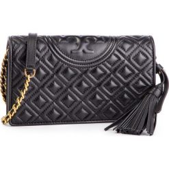 Torebka TORY BURCH - Fleming Wallet 50263 Black 001. Czarne torebki klasyczne damskie Tory Burch, bez wzorów, ze skóry, wizytowe, bez dodatków. Za 1439,00 zł.