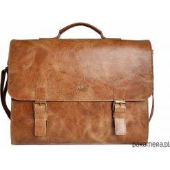 Teczka torba na ramię JAZZY WANTED 94 brąz. Brązowe torby męskie skórzane marki Pakamera, bez wzorów, ze skóry, na ramię. Za 579,00 zł.