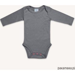 Body z wełny merino szare BASIC. Szare body niemowlęce Pakamera, bez wzorów, z wełny, eleganckie, bez rękawów. Za 119,00 zł.