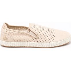 Lacoste - Tenisówki. Szare tenisówki męskie marki Lacoste, ze skóry. W wyprzedaży za 269,90 zł.
