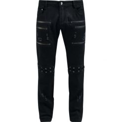 Banned Alternative Goth Zip Spodnie czarny. Czarne spodnie męskie marki Banned Alternative, na imprezę, bez wzorów, długie. Za 244,90 zł.