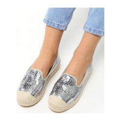 Espadryle damskie: Srebrne Espadryle Javiera