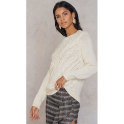 Swetry klasyczne damskie: Rut&Circle Sweter w warkocze Elsa – White