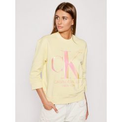 Bluza Calvin Klein Jeans J20J213481. Żółte bluzy damskie Calvin Klein Jeans, m, bez wzorów, z bawełny, bez rękawów, bez kaptura. Za 449,00 zł.