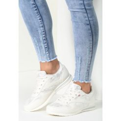 Buty sportowe damskie: Srebrno-Białe Buty Sportowe Riella