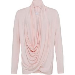 Shirt z dekoltem "wodą" bonprix różowy melanż. Różowe koszulki damskie bonprix, bez wzorów, z elastanu, bez kołnierzyka, bez rękawów. Za 34,99 zł.