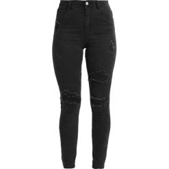 Rurki damskie: Missguided SINNER HIGHWAISTED AUTHENTIC RIPPED Jeans Skinny Fit dark grey