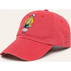 Polo Ralph Lauren - Czapka. Czerwone czapki męskie Polo Ralph Lauren, bez wzorów, z bawełny. Za 259,90 zł.