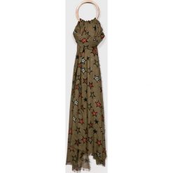Scotch & Soda - Szal. Brązowe szaliki damskie marki Scotch & Soda, bez wzorów, z tkaniny. W wyprzedaży za 139,90 zł.