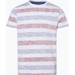 Nils Sundström - T-shirt męski, różowy. Różowe t-shirty męskie marki Nils Sundström, m, w paski, z bawełny, bez kołnierzyka. Za 59,95 zł.