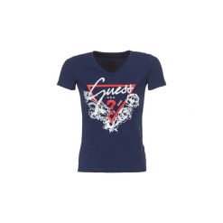 T-shirty z krótkim rękawem Guess FENALIE. Niebieskie t-shirty damskie marki Guess, l, z aplikacjami. Za 129,00 zł.