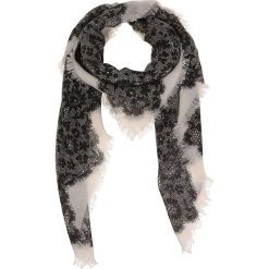 Chusty damskie: Chusta w kolorze kremowo-szarym – 100 x 100 cm