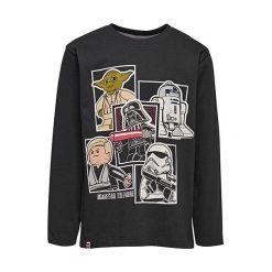T-shirty chłopięce z długim rękawem: Koszulka „M-72362” w kolorze czarnym