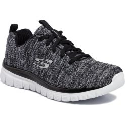 Buty SKECHERS - Twisted Fortune 12614/BKW Black/White. Szare buty sportowe damskie Skechers, bez wzorów, z tworzywa sztucznego, sportowe, na fitness i siłownię. W wyprzedaży za 179,00 zł.