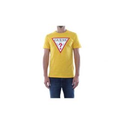 T-shirty z krótkim rękawem Guess M92I17 K6XNO. Brązowe t-shirty męskie Guess, xl, z aplikacjami, bez kołnierzyka, krótkie. Za 118,13 zł.