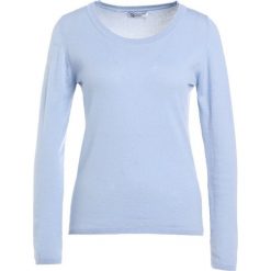 Swetry klasyczne damskie: Johnstons Cashmere GAUZY SCOOP NECK Sweter wedgewood