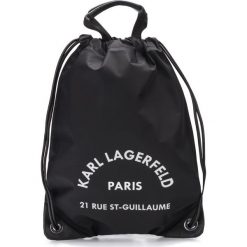 Karl Lagerfeld Rue St Guillaume Gymsack Czarny. Czarne plecaki damskie KARL LAGERFELD, w paski, ze skóry. Za 548,95 zł.