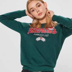 Świąteczna bluza - Khaki. Brązowe bluzy z kapturem damskie Cropp, l. Za 49,99 zł.
