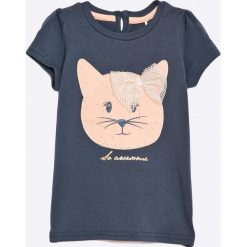 Name it - Top dziecięce 82-110. Szare topy damskie marki Name it, l, z nadrukiem, z bawełny, z okrągłym kołnierzem. W wyprzedaży za 37,90 zł.