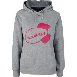 Bluzy rozpinane damskie: Toy Story Pizza Planet Logo Bluza z kapturem damska odcienie szarego