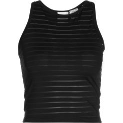 Reebok CROP Koszulka sportowa black. Czarne t-shirty damskie Reebok, l, z elastanu. Za 129,00 zł.
