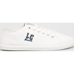 Lee Cooper - Tenisówki. Białe trampki męskie Lee Cooper, bez wzorów, z materiału, na sznurówki. Za 99,90 zł.