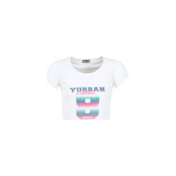 T-shirty z krótkim rękawem Yurban ERETOLE. Białe t-shirty damskie Yurban, s, bez wzorów, bez kołnierzyka. W wyprzedaży za 35,60 zł.