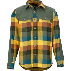 Koszula funkcyjna "Needle Peak Mid Wt Flannel" w kolorze żółtym ze wzorem. Żółte koszule męskie Marmot, xl, w kratkę, z materiału, z klasycznym kołnierzykiem, bez rękawów. W wyprzedaży za 169,95 zł.