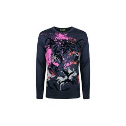 T-shirty z długim rękawem Versace Jeans B3GQB736 / Print M18 Flock Regular. Niebieskie t-shirty męskie Versace Jeans, xl, bez wzorów, z jeansu, bez kołnierzyka, długie. Za 349,00 zł.