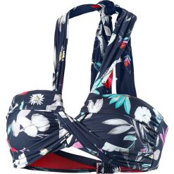 Biustonosz bikini w kolorze granatowym ze wzorem. Niebieskie biustonosze Najlepsze stroje na plażę, z materiału. W wyprzedaży za 143,95 zł.