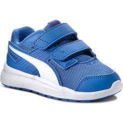 Sneakersy PUMA - Escaper Mesh V Inf 190327 07 Blue/White/Ribbon Red. Niebieskie półbuty dziewczęce Puma, na rzepy. W wyprzedaży za 119,00 zł.