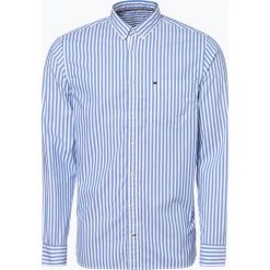 Tommy Hilfiger - Koszula męska, niebieski. Niebieskie koszule męskie TOMMY HILFIGER, s, w paski, eleganckie, bez kołnierzyka, bez rękawów. Za 449,95 zł.
