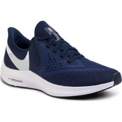 Buty NIKE - Zoom Winflo 6 AQ7497 401 Midnight Navy/Pure Platinum. Niebieskie buty sportowe męskie Nike, z tworzywa sztucznego, bez zapięcia, do biegania, nike zoom. Za 419,00 zł.