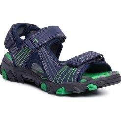 Sandały SUPERFIT - 6-00100-81 S Ocean Kombi. Niebieskie sandały chłopięce Superfit, ze skóry ekologicznej, bez zapięcia. W wyprzedaży za 219,00 zł.
