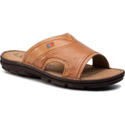 Klapki LASOCKI FOR MEN - MI07-A783-A608-01 Beige. Pomarańczowe klapki męskie Lasocki For Men, bez wzorów, ze skóry. Za 99,99 zł.