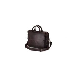 Skórzana męska torba, na laptop Solier Rothen SL30. Czarne torby męskie skórzane marki Solier, w paski, ze skóry, eleganckie, na ramię. Za 499,00 zł.