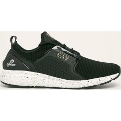 EA7 Emporio Armani - Buty. Czarne sneakersy męskie EA7 Emporio Armani, z gumy, na sznurówki. W wyprzedaży za 699,90 zł.