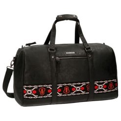 Torba w kolorze czarnym - (S)50 x (W)27 x (G)20 cm. Czarne torby podróżne Pepe Jeans, w paski, ze skóry. W wyprzedaży za 199,95 zł.