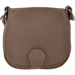 Torebki klasyczne damskie: Skórzana torebka w kolorze szarobrązowym – 17 x 19 x 6 cm