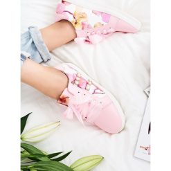 Różowe Sneakersy Lucky Burble. Różowe buty sportowe damskie marki vices, z satyny. Za 59,99 zł.