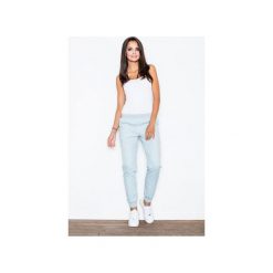 Spodnie M307 Błękit. Niebieskie spodnie damskie FIGL, xl, z bawełny. Za 99,00 zł.